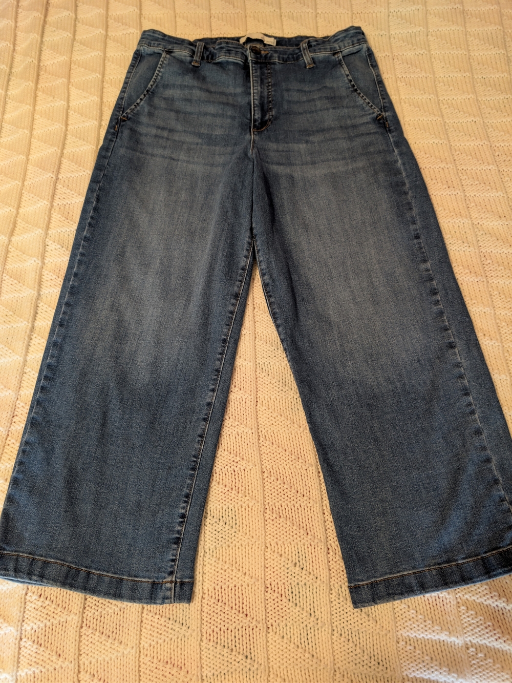 Ella Moss Wide-Leg Cropped Jeans